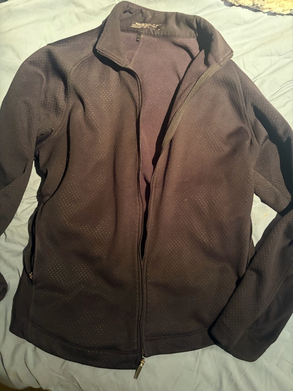 Nike all black Golf Fleece zip up sport Jacket